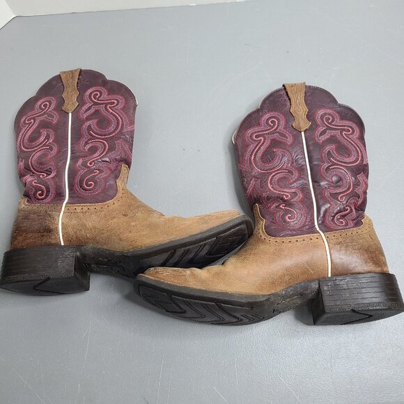 Ariat Women’s Size 9.5 B Quickdraw Leather Western Pink Cowboy Boots 10004719 - Picture 5 of 12